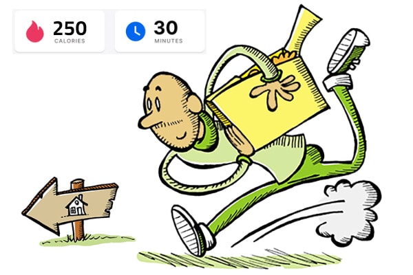 Moving burns a lot of calories.