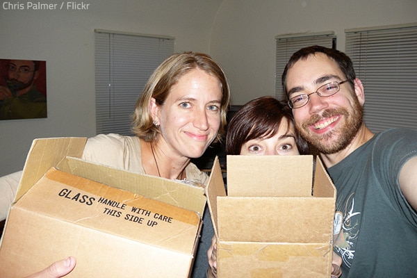 Helping a friend move requires both physical assistance and emotional support.