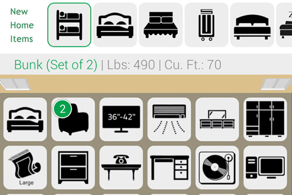 List of items for a new house.