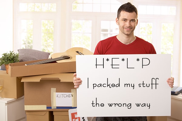 Mistakes when packing for a move