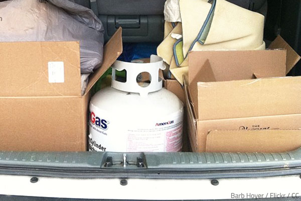 Moving propane tanks is quite risky.