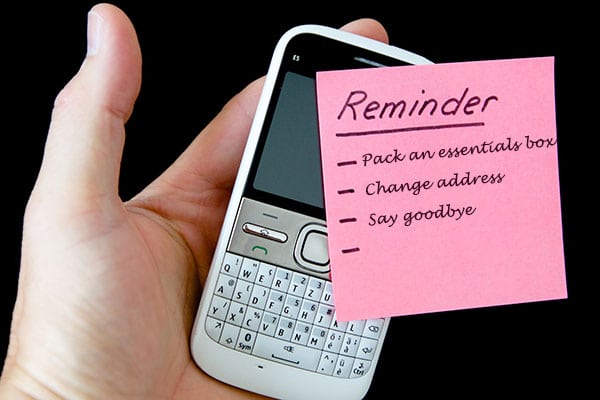 Things to remember when moving.