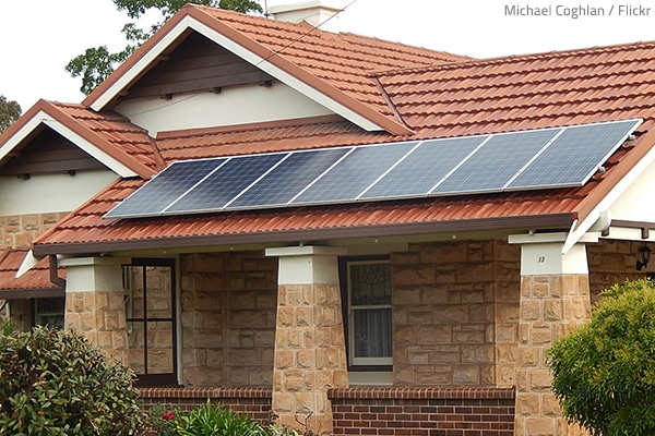 Moving solar panels is difficult but feasible.