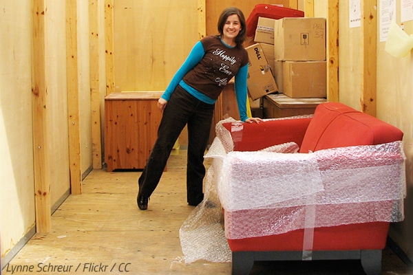 Take proper care of your couch when putting it in storage.