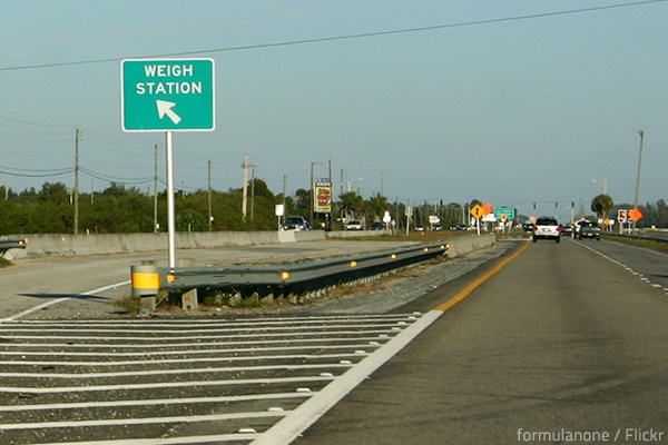 What trucks have to stop at weigh stations.